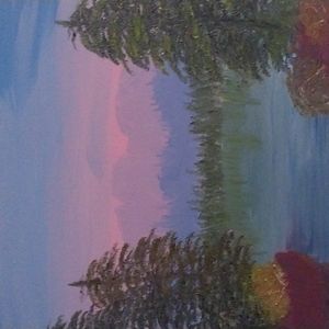 This is one of my oil paintings depicting  a serene view of nature. It is 16x20